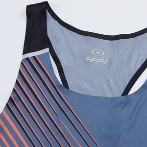 Bán buôn tùy chỉnh thể thao cơ bắp nhanh chóng khô Tank Top thăng hoa trống Racerback Marathon chạy SINGLET cho nam giới - Product Image 4