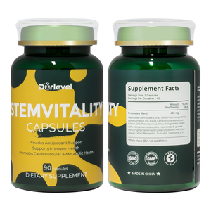 Durlevel Organic Stem Vitality 90 Cápsulas Aloe Macroclada Halal/Kosher Certificado 2 Cápsulas Diarias para Antioxidante - Product Image 3