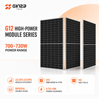 Module photovoltaïque grand format N-Type bifacial double vitrage 132 demi-cellules 710W pour système solaire à grande échelle