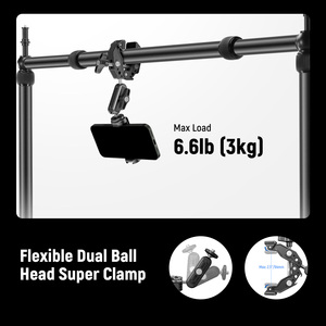 Soporte <span class=keywords><strong>de</strong></span> Escritorio Metálico NEEWER NK002 con 2 Cabezales <span class=keywords><strong>de</strong></span> Bola y Super Clamp para Cámara, Accesorio para <span class=keywords><strong>Estudio</strong></span> Fotográfico NK002 - Product Image 5