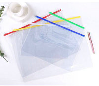 Sacs d'organisation transparents en polyéthylène imperméables de format A3 A4 A5 A6 B4 B5, pochettes à glissière en plastique, classeurs en PVC