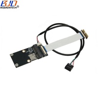Adaptateur sans fil PCI-E 1X vers Mini PCIe MPCIe à 90 degrés avec 1 emplacement pour carte NANO SIM pour carte WIFI / module modem 4G 3G LTE GSM