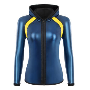Débardeur de sudation zippé personnalisé pour <span class=keywords><strong>femme</strong></span> avec logo, combinaison de sauna en néoprène et <span class=keywords><strong>gilet</strong></span> amincissant pour la perte de poids, utilisation à domicile toutes saisons - Product Image 4