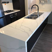 Comptoir de cuisine couleur marbre acrylique surface solide panneau de pierre en résine artificielle vente en gros