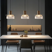 Suspension LED en verre craquelé style nordique, design vintage, moderne, pour chevet, café, bar, éclairage de luxe minimaliste rétro style ambre
