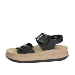 Sandales compensées noires JUNIA S1110 - Product Image 1