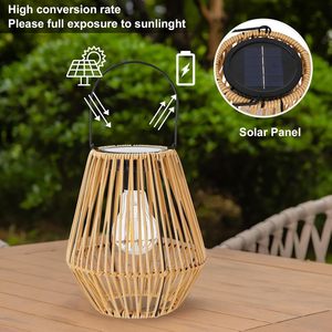 Lanternes solaires extérieures étanches suspendues lumières solaires <span class=keywords><strong>décoration</strong></span> pour jardin cour patio porche arbres pelouse voie - Product Image 3