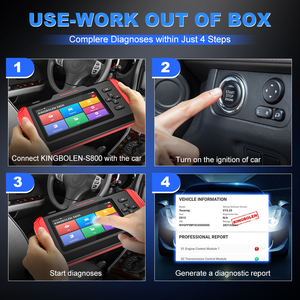 Universal Kingbolen S800 Four System Automotive <b>Tool</b> Machine OBD2 for All Cars Software Free Update - Product Image 6