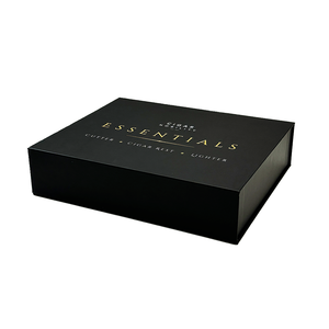 Emballage de cadeau personnalisé avec logo brillant pour points UV Boîte cadeau rigide magnétique avec <span class=keywords><strong>ceinture</strong></span> de parfum de luxe pour hommes Emballage de montre portefeuille noire - Product Image 6