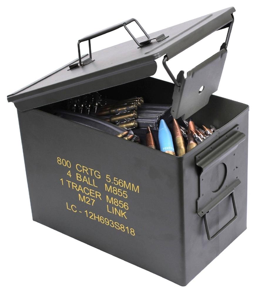 M19A1 Canister - Durable Steel Ammunition Box Surplus