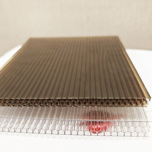 แผ่นโพลีคาร์บอเนตแผงรังผึ้งโพลีคาร์บอเนตกลวงสำหรับเรือนกระจกได้รับการรับรอง <span class=keywords><strong>ISO</strong></span> - Product Image 5