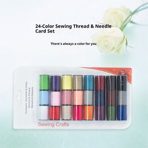 Kit de Costura de 24 Colores, Juego de 40 Agujas e Hilos <span class=keywords><strong>en</strong></span> Blister con Tijeras para Costura a Mano y Reparaciones del Hogar - Product Image 4