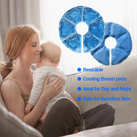 Compresse froide/chaude en gel bleu en forme de fleur pour soins post-partum et thérapie mammaire