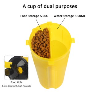 Independent Chamber Design Contain Food And Water Same Time Collapsible Dog Bowl Pet Water Bottle Portable - Product Image 2