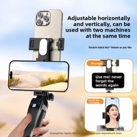 Support de Téléprompteur Double Face Anti-tremblement pour Diffusion en Direct et Vidéos Courtes – Clip de Téléphone Portable pour Bureau et Lit – Idéal pour les Animateurs