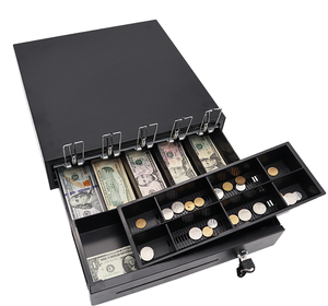 Boîte à billets ABS blanche à cinq compartiments 12V avec serrure, comptage et tri automatiques, pour usage bureautique et professionnel, pour clés, argent et espèces de <span class=keywords><strong>caisse</strong></span> - Product Image 1