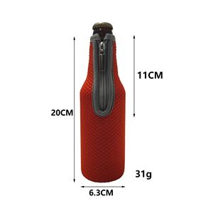 Custom Neoprene Cooler Bags for Beer <b>Bottles</b> Zipper Waterproof Thick Non-slip Insulator Sleeves - Product Image 2
