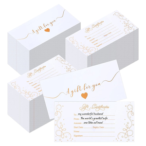 Biglietti <span class=keywords><strong>Regalo</strong></span> in Cartoncino con Stampa a Caldo in Lamina d'Oro, Voucher per Spa e Saloni di Bellezza, Buoni <span class=keywords><strong>Regalo</strong></span> Vuoti per Aziende - Product Image 1