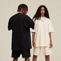 Ensemble décontracté 2 pièces en coton épais de haute qualité, sur mesure, unisexe, t-shirt et short, faible MOQ, vente en gros