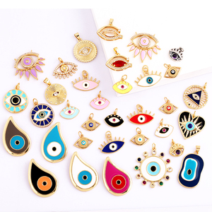 Creatività Colourful amuleto turco portafortuna malocchio portafortuna, Cubic zirconi lastricati, collana di gioielli bracciale accessori L41 - Product Image 1