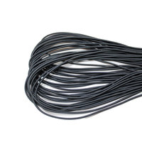 Corde à tête d'attache de 3mm 100% Polyester Ligne d'étiquettes manuelles avec finition enduite pour vêtements Corde de suspension à bande élastique fine