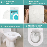 Protège-siège de toilette jetable de voyage en papier