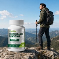 Capsules de bien-être à base de ginseng, ginsénosides et ginkgo biloba, marque privée, pour adultes, formule personnalisée OEM