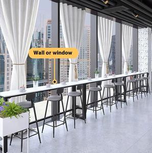 Nordischer Moderner Metall-Bartisch und Stuhl-Kombination für Gewerbe und Zuhause, Küchen- und Wohnzimmer-Trennwand-Möbelset - Product Image 4