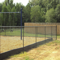 Clôture en treillis galvanisé et revêtu de PVC de 30 m, 2,4 m et 1,8 m, facilement assemblable, pour une sécurité accrue - Offre Spéciale