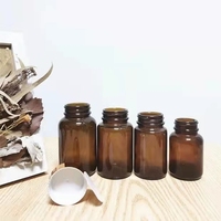 60ml 70ml 100ml 120ml 150ml 200ml 250ml 300ml Bouteille ronde en verre avec couvercle doré
