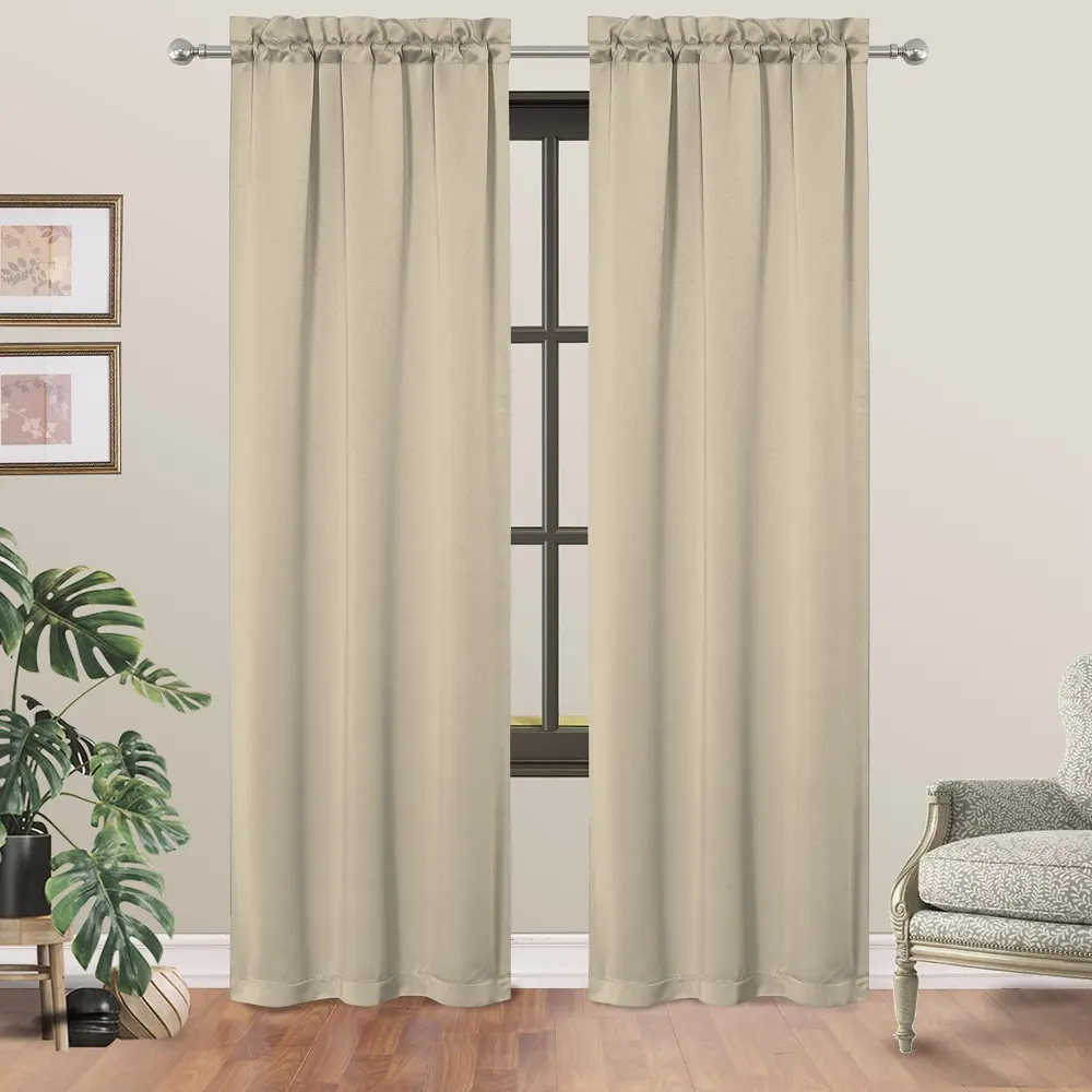 OWENIE China Home Black Out Soundproof Tulle Window Panel Curtains Hotel Blinds For The Living Room Bedroom Window Blackout