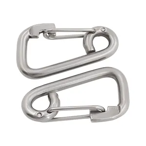 Heavy-Duty 316 Marine Grade Stainless Steel Snap Hook Clip Quick Link Carabiner New Condition for Vehicle and Boat Safety