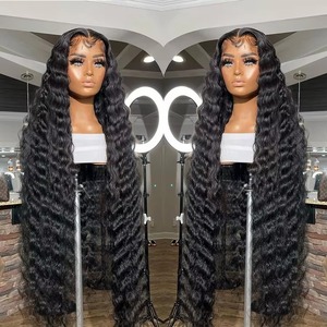 Cabello virgen vietnamita de 40 pulgadas, sin pegamento, frente de encaje completo, cabello humano Natural prearrancado 13x4, Remy HD para peluca, cabello Doble - Product Image 3