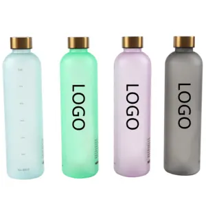 US EU Bestseller 1000ml 32oz bpa kostenlos Sport Hydro Flasche 1 Liter motivierende wieder verwendbare Wasser flasche mit Zeit markierung