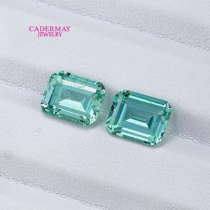 Cadermay Mint Green Zircon Emerald Cut Rectangle Loose Stone For Jewelry Making - Product Image 1