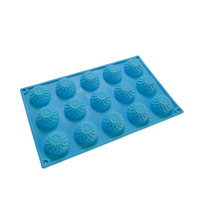 Moule à gâteau et à sucre rond en silicone antiadhésif SK à 18 trous, écologique, de qualité alimentaire, compatible four/micro-ondes/lave-vaisselle