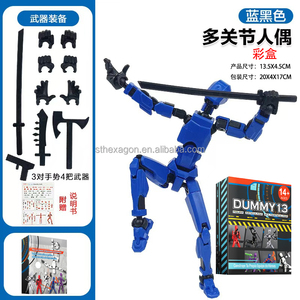 Manichino 3D Robot 13, Action Figure Animata in PVC, Giocattolo per Ragazzi con Articolazioni Multiple, Regalo Gadget per Bambini - Product Image 3