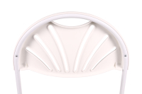 Chaise pliante en plastique durable, confortable, légère et empilable avec dossier ventilé et structure métallique pour événements extérieurs et usage en entrepôt