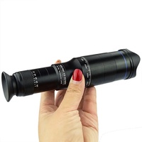 Télescope haute puissance ED 40x, objectif téléobjectif pour appareil photo, zoom réglable, télescope pour téléphone portable, monoculaire