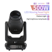 Projecteur LED professionnel 500W CMY BSW à tête mobile, mini 3+8 prismes, DMX512, faisceau, spot, wash 3-en-1 pour scène, DJ, discothèque, fête