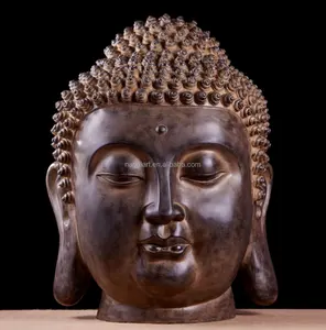 Artesanías artificiales de buena calidad, pequeñas estatuas de resina realistas, modelos de cabeza de Buda, decoración de escritorio para el hogar interior, ornamento