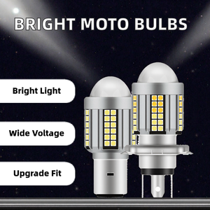 Yeni Yüksek Parlaklıklı DC12-80V Motosiklet Far Ampulleri BA20D H4 Beyaz Kehribar Motosiklet Spot Işıkları için - Product Image 2
