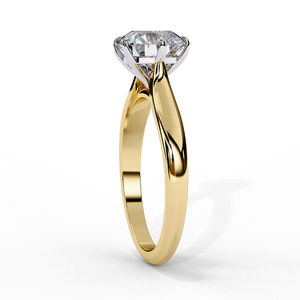 Yellow Gold <b>Diamond</b> <b>Ring</b> for Women Luxury Look Elegant Design Stylish Daily Wear Jewelry - Product Image 4