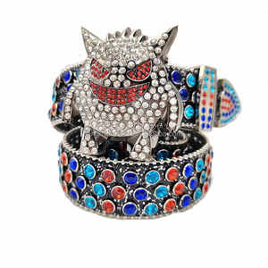 <span class=keywords><strong>Ceinture</strong></span> Western “Monstres” en Strass pour Halloween, Goblins, Hommes et Femmes, <span class=keywords><strong>Ceinture</strong></span> de Cowboy en Cuir Cristal, <span class=keywords><strong>Ceinture</strong></span> <span class=keywords><strong>BB</strong></span> <span class=keywords><strong>Simon</strong></span> Diamant - Product Image 5