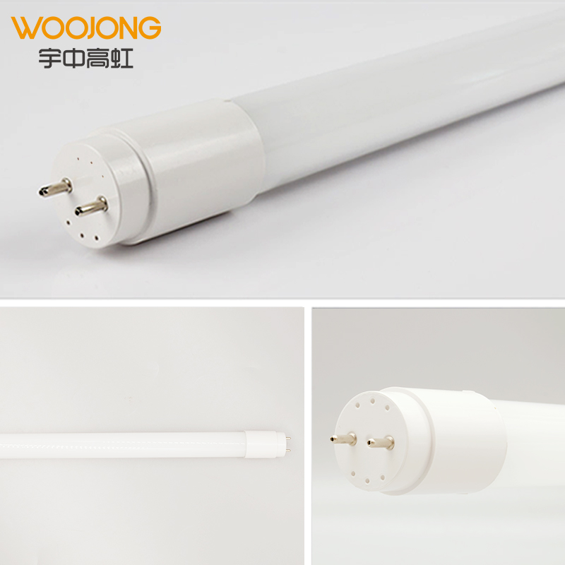 Woojong T8 LED Fluorescent Tube - 9W/18W/24W Glass/Plastic Office Lighting