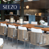 Ensemble de table à manger en teck de luxe moderne avec 8 chaises légères en aluminium pour l'extérieur, la terrasse, la cour, l'hôtel et le restaurant