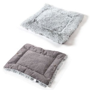 Dual-Use <b>Plush</b> <b>Cat</b> Nest Pet Bed Cute Square <b>Cat</b> Mat with Striped Pattern for Autumn and Winter for Reptiles - Product Image 3