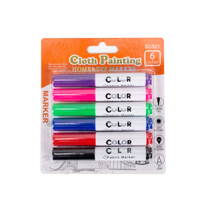 Ensemble de stylos marqueurs textiles permanents lavables pour la peinture et l'écriture sur tissu, couleurs assorties - Product Image 2