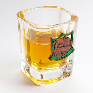 Bán buôn biểu tượng tùy chỉnh lưu niệm 2oz vuông rượu Rượu Thủy Tinh bắn kính - Product Image 1