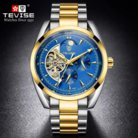 TEVISE Maßgefertigter Uhrenhersteller Luxuriöse Wasserdichte Automatische Herren-Tourbillon Mechanische Uhr